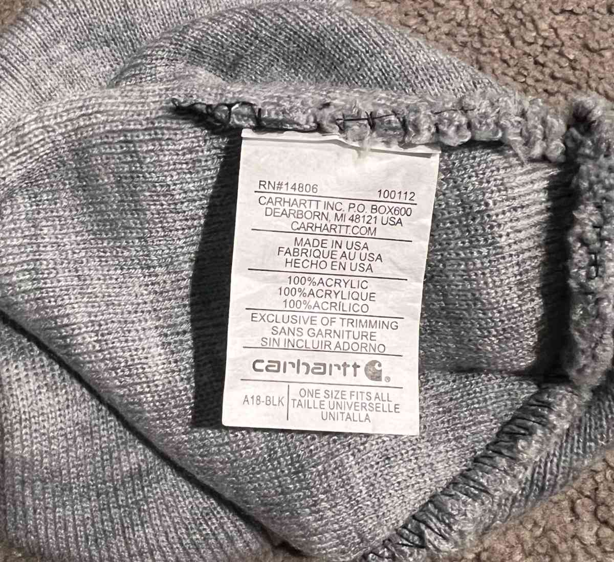 Carhartt A18 Acrylic Winter Beanie Hats - Albany, New York - FleaMarketBay