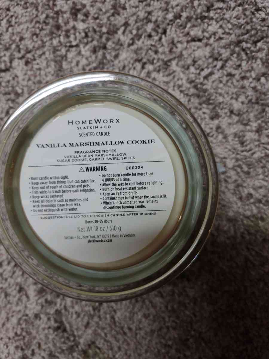 Vanilla Marshmallow Cookie scented candle - Gary, Indiana - FleaMarketBay
