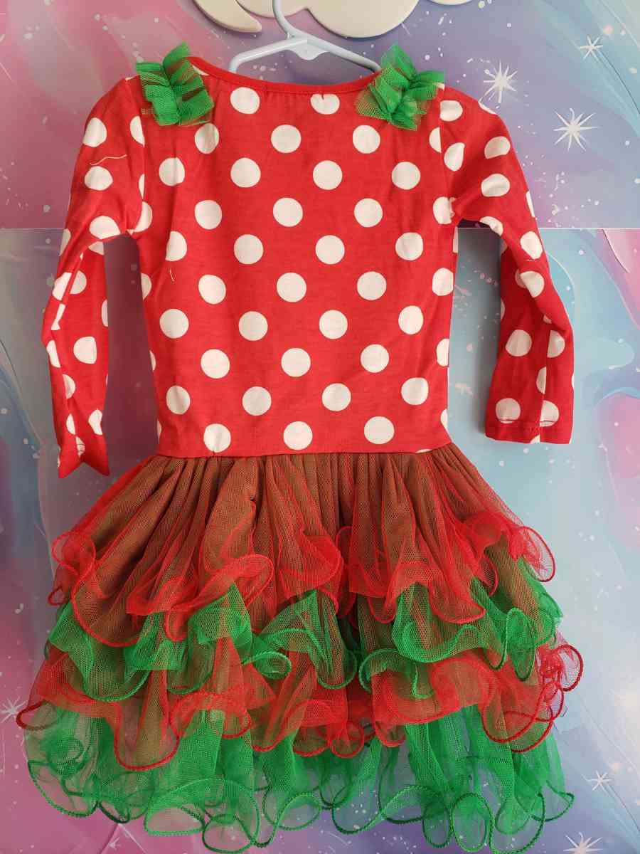 Santa Mickey Mouse Girls Christmas Dress
