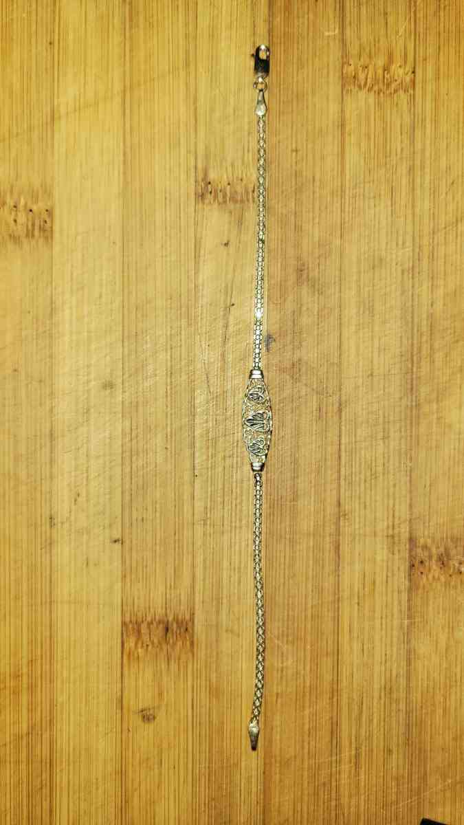 14kt Bracelet Diamond engraved Hearts