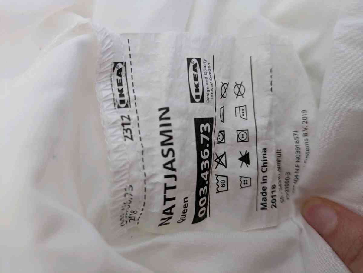 2 IKEA NATTJASMIN White Queen Fitted Sheets - Chicago, Illinois - FleaMarketBay