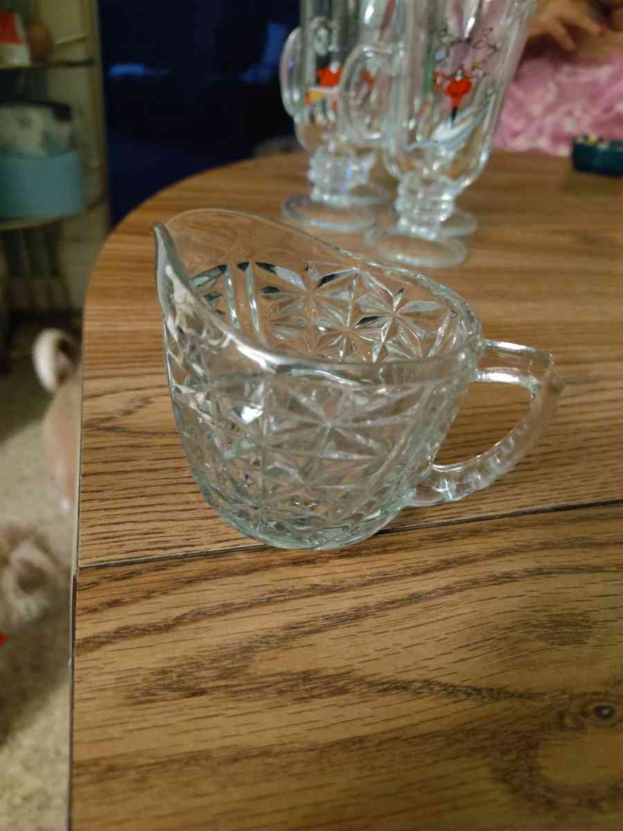 This is a Libbey Hobstar clear glass tumbler