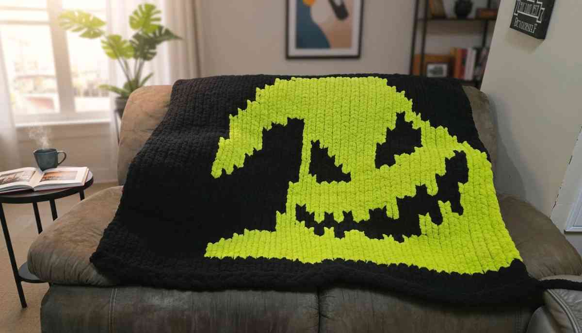 Viral chunky knit blanket Oogie Boogie - Salisbury, North Carolina - FleaMarketBay