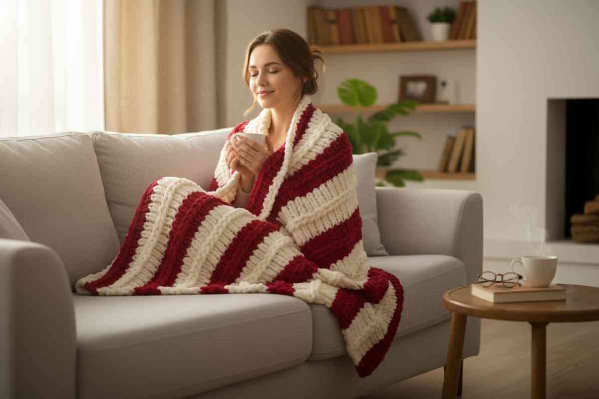 Candy Cane Cuddles Throw Blanket - Salisbury, North Carolina - FleaMarketBay