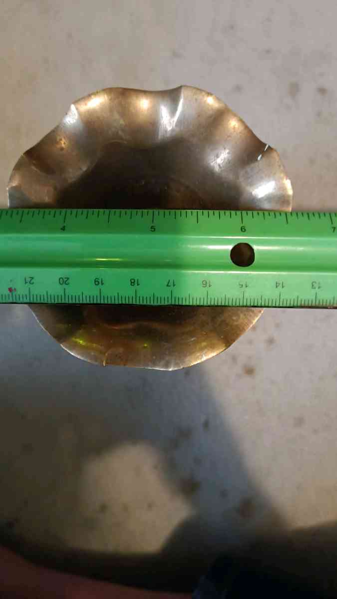 brass hand painted vase - Asheville, North Carolina - FleaMarketBay