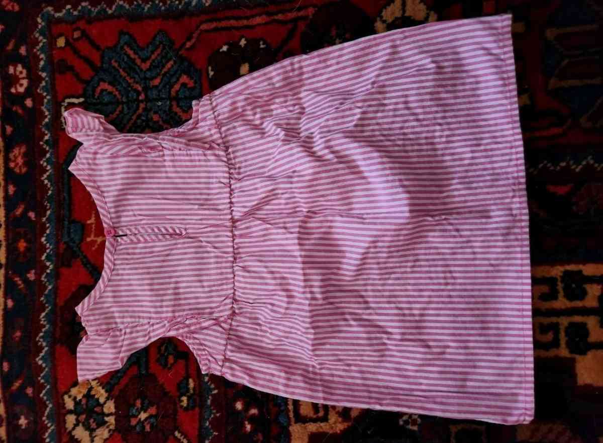 Baby stripe dress with flower accents