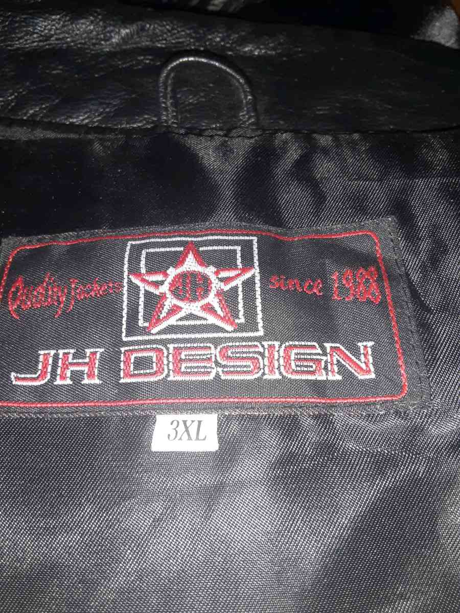 Rusty Wallace heavy leather jacket - Lapel, Indiana - FleaMarketBay