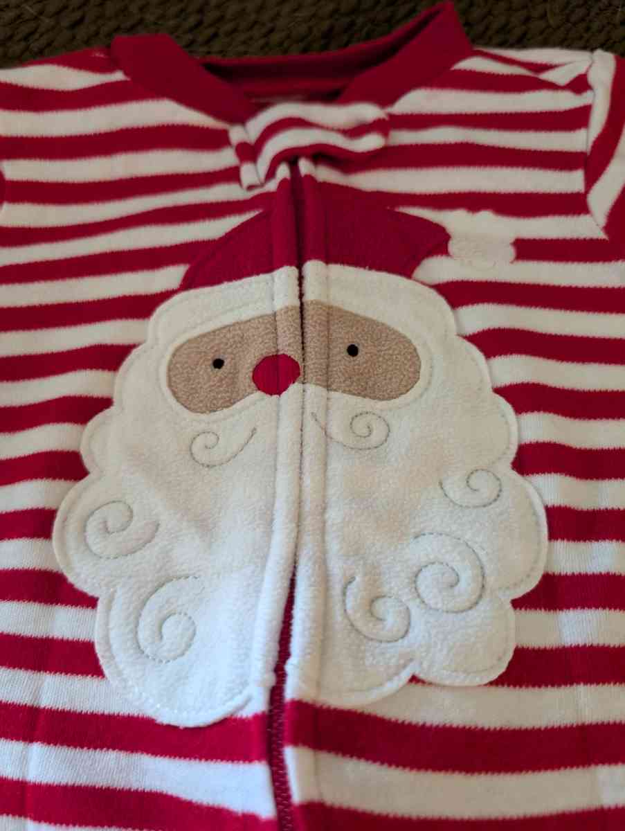 Baby Christmas Santa sleepsuit with feet