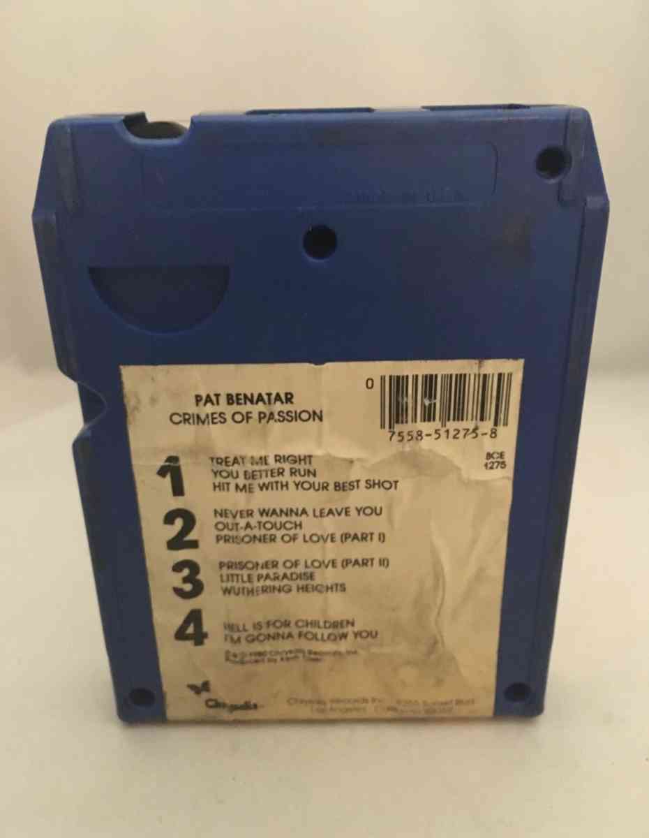 Crimes of Passion Pat Benatar 8 Track used see details below