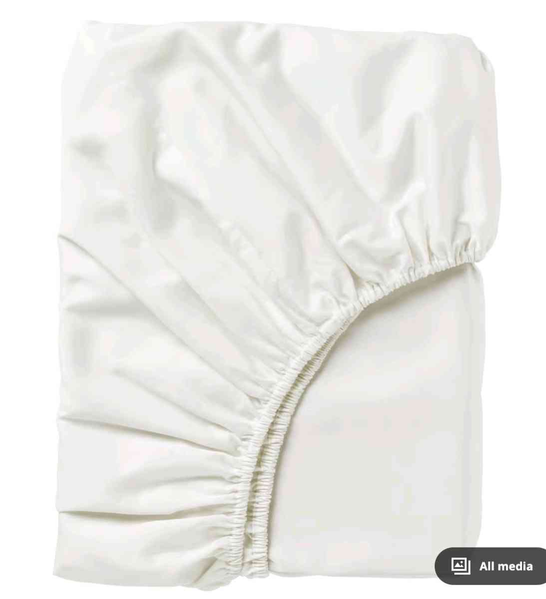 2 IKEA NATTJASMIN White Queen Fitted Sheets - Chicago, Illinois - FleaMarketBay