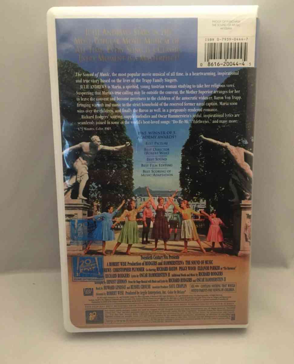 The Sound of Music VHS 1996 SEALED see description below for