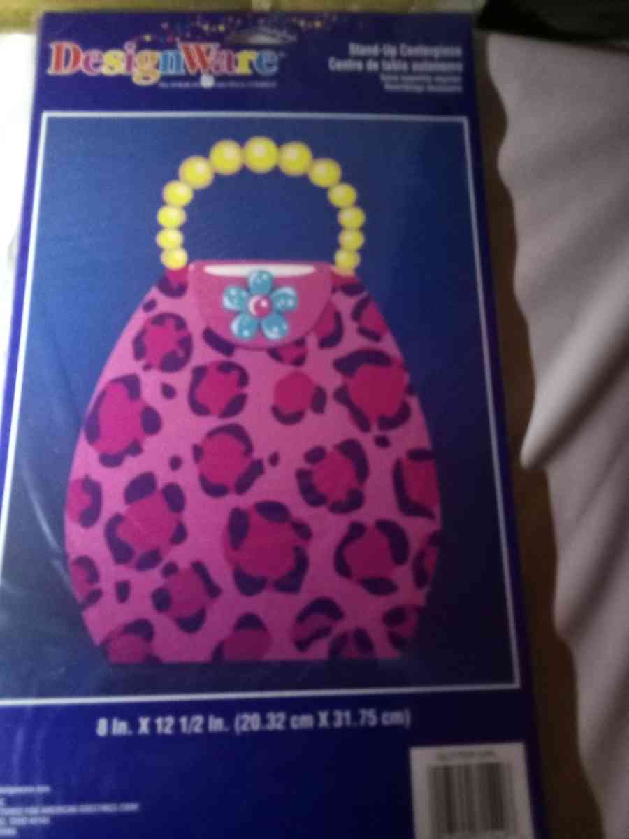 5x pink purse for girls party table top center peaces