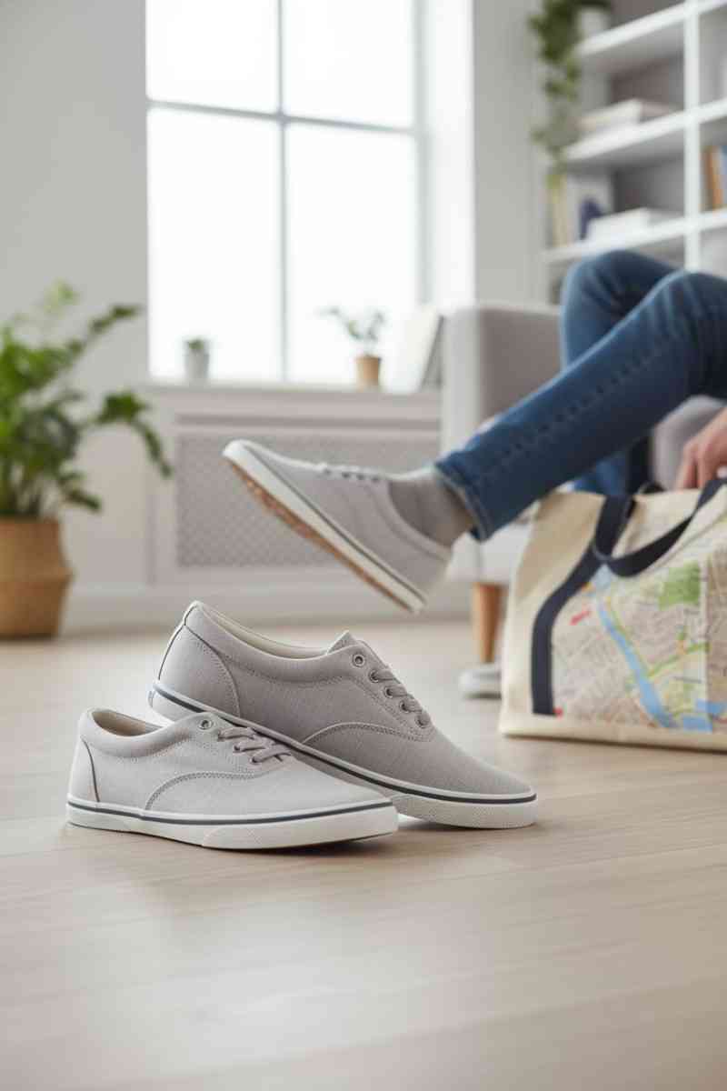 mens Sperry top sider boat shoes grey and black new in box