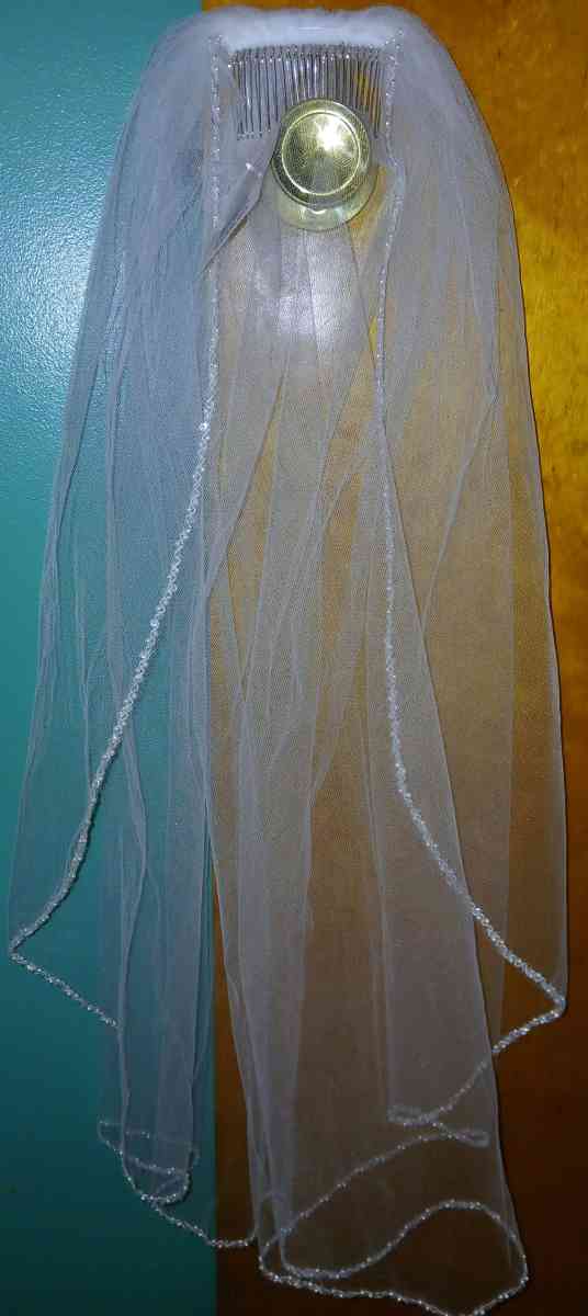 White Laced Wedding Dress with Train