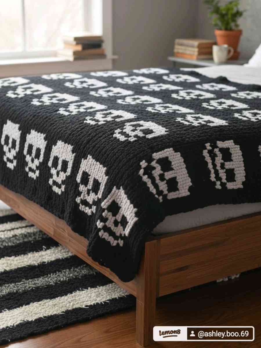 Midnight Skulls Blanket - Salisbury, North Carolina - FleaMarketBay