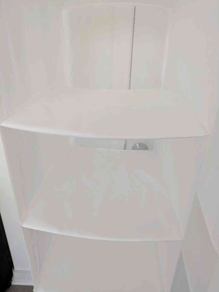 IKEA RIGGA Clothes Rack and 2 SKUBB Organizers