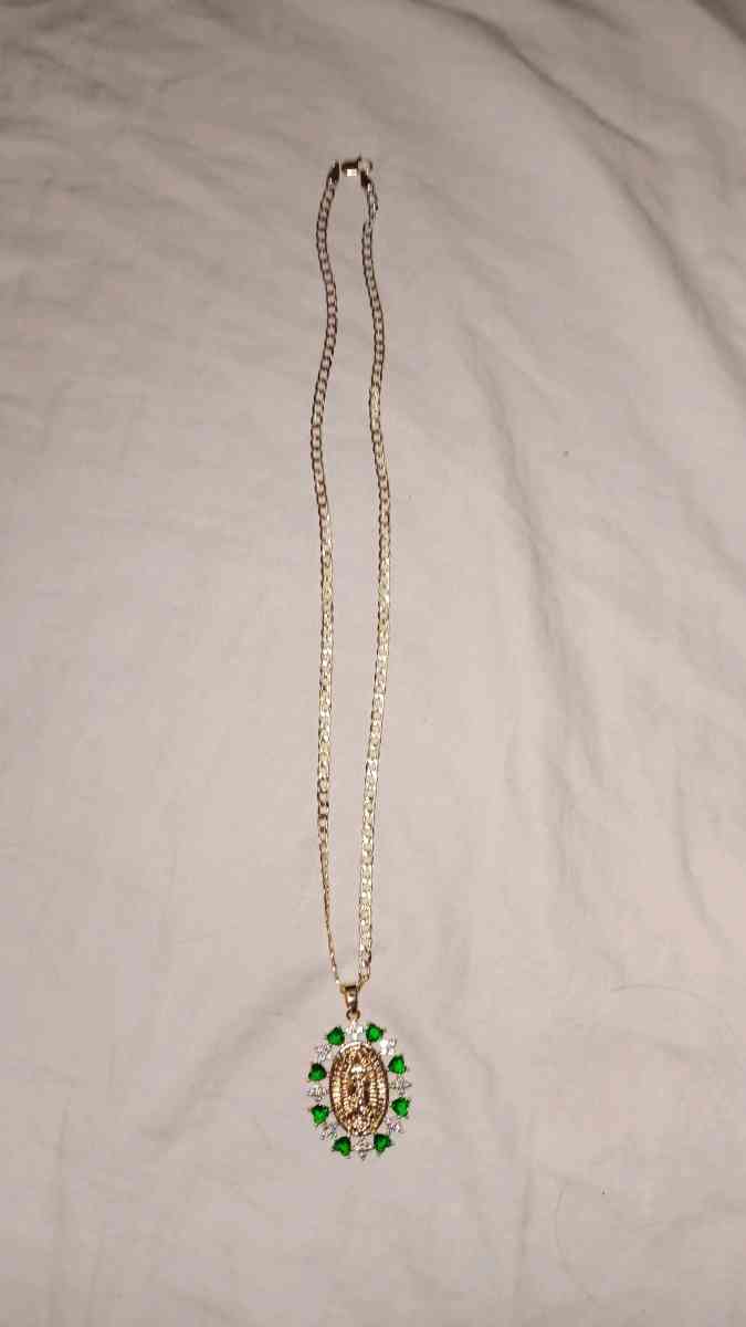 Laminated Gold Virgin Mary Necklace - Glendale, Arizona - FleaMarketBay