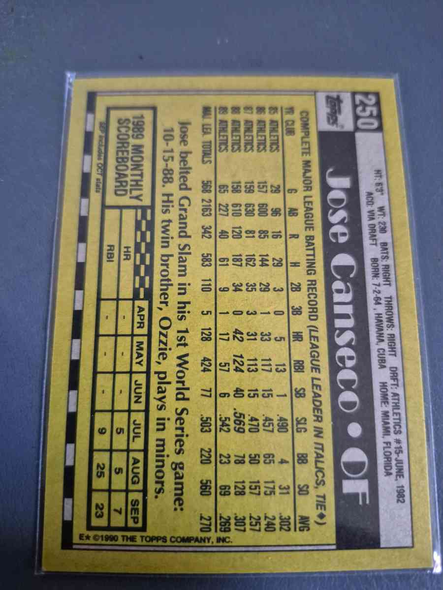 Baseball card 1990 Topps