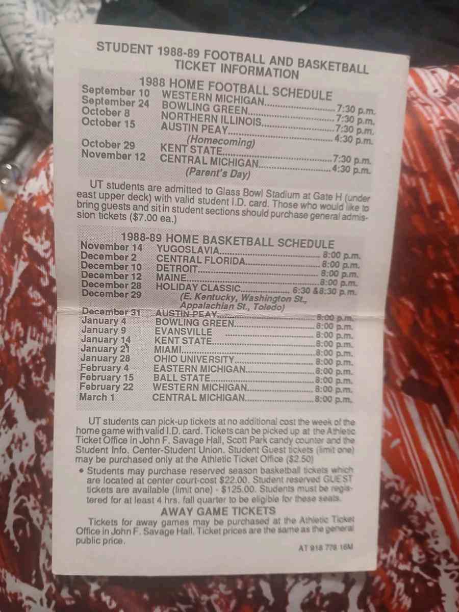 old football schedules