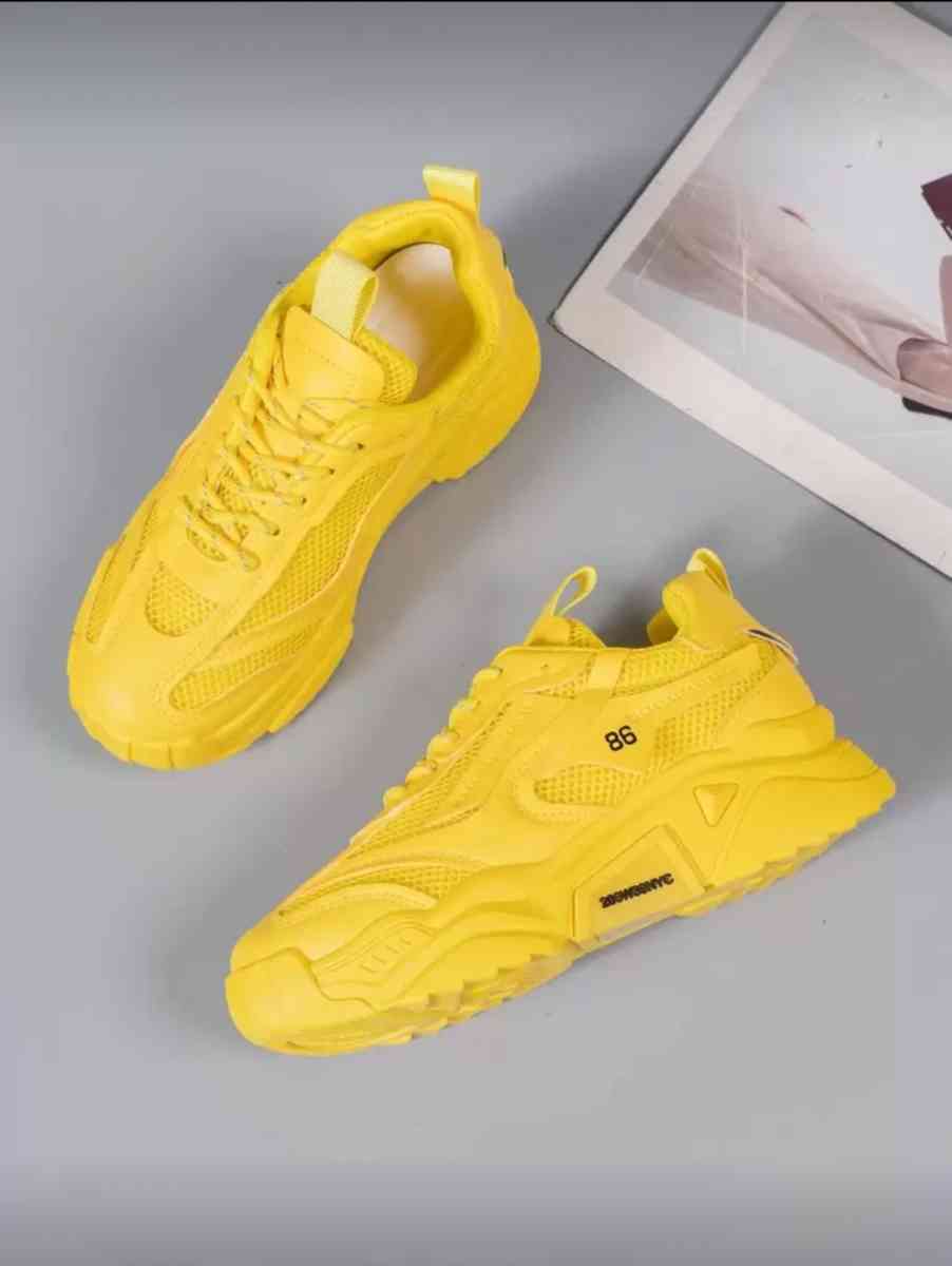 Bright Yellow Sneakers size 7