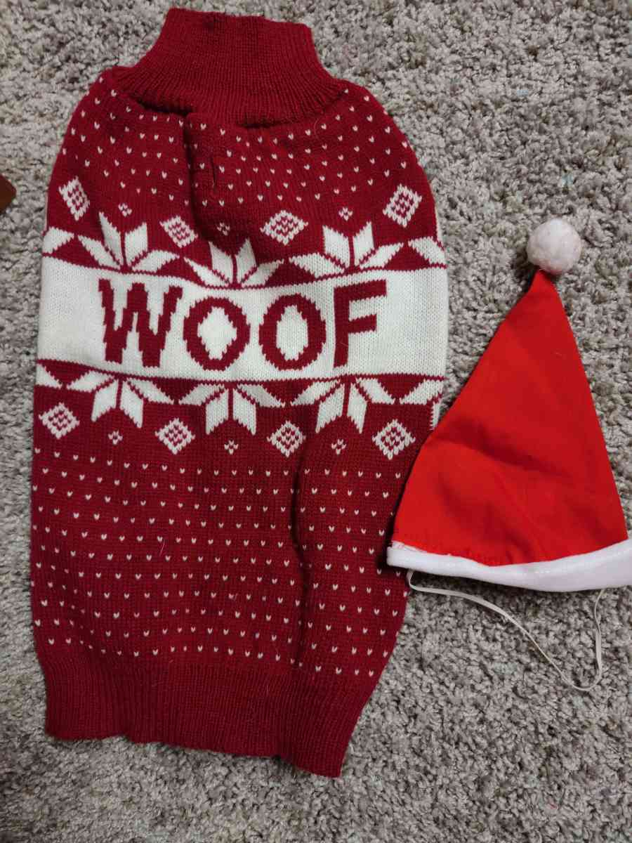 Dog sweater and hat