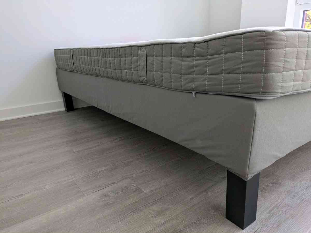 IKEA queen size ESPEVAR mattress base and MORGEDAL mattress