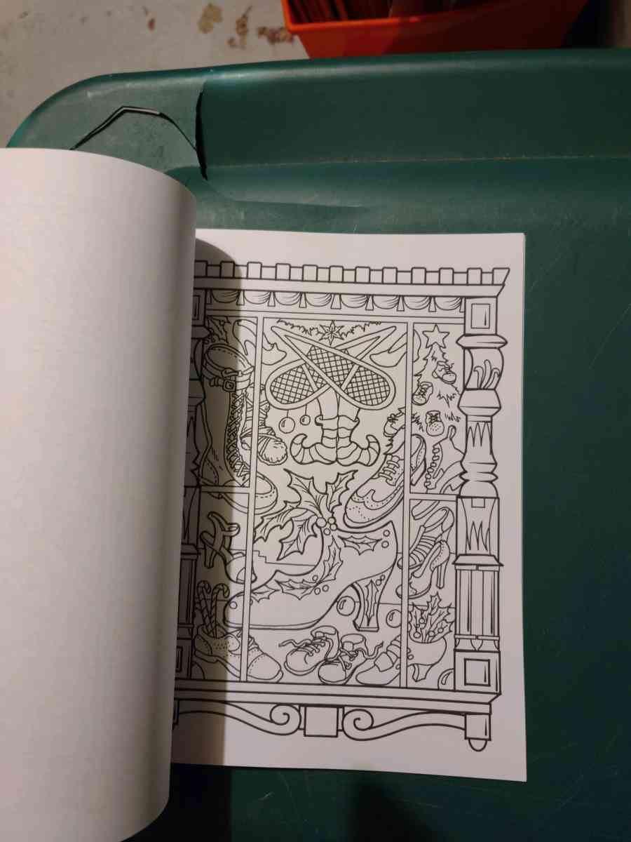 Vintage Christmas Windows Coloring book - Gary, Indiana - FleaMarketBay