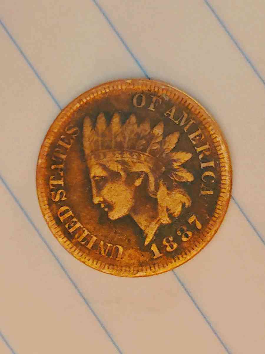 1887 Indian hd cent FULL LIBERTY and MINT ERRORS
