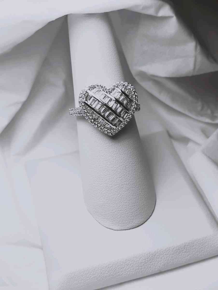 925 Stamped Silver HEART RING - Houston, Texas - FleaMarketBay