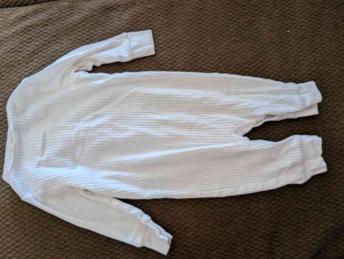 White sleepsuit without feet