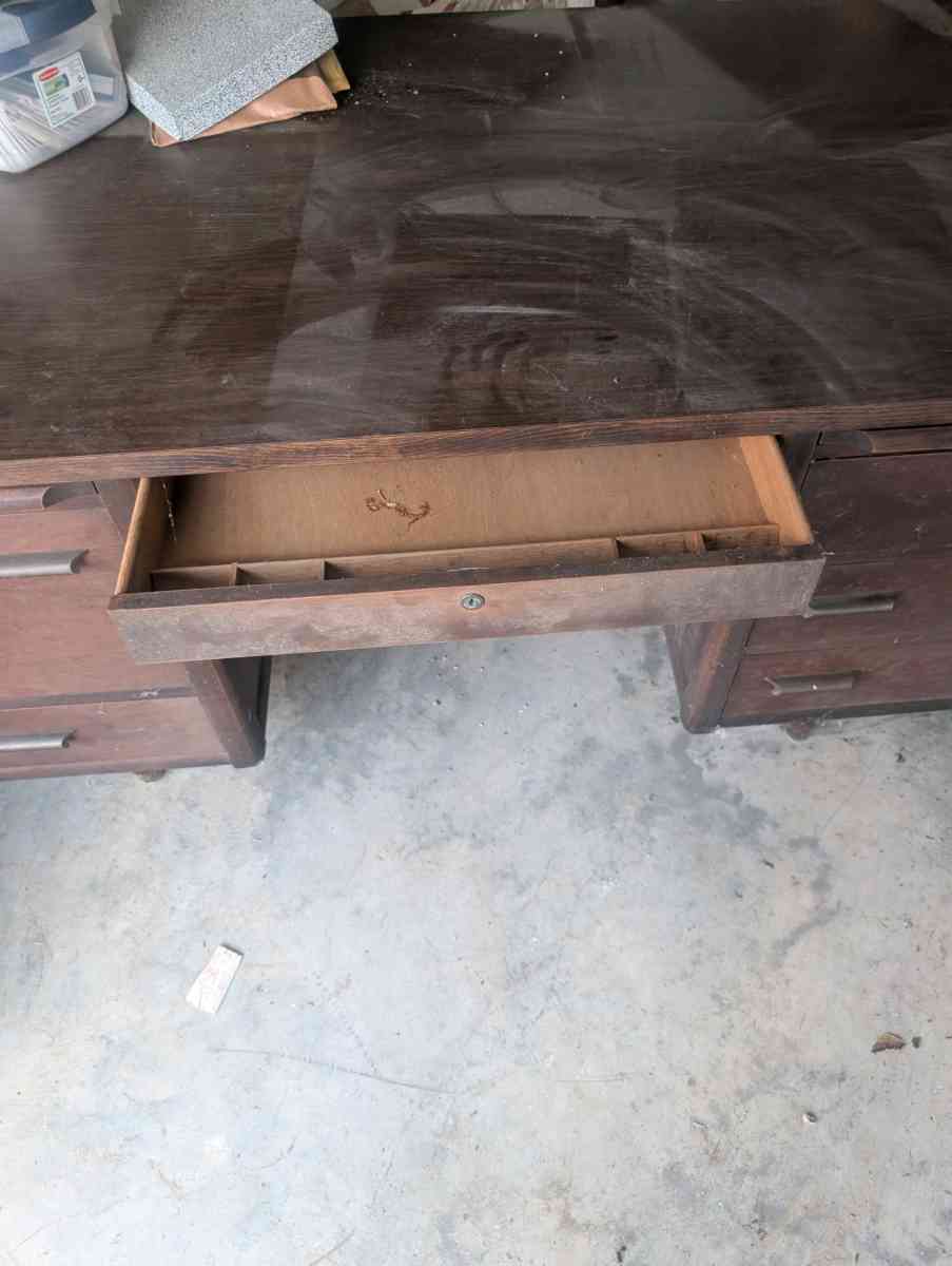antique large wooden desk