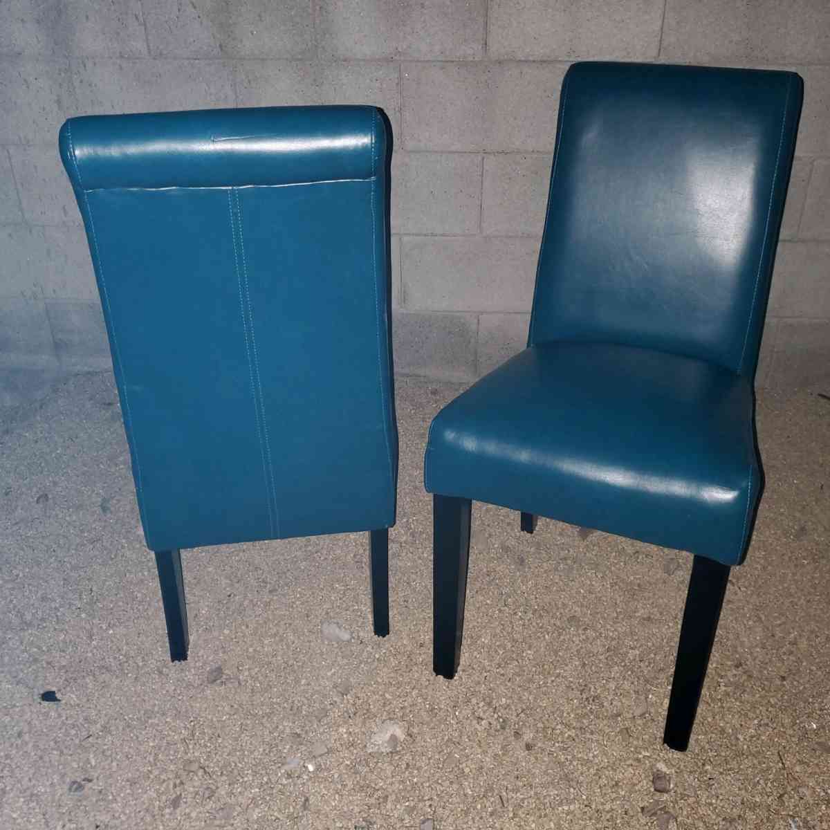 Faux Leather High Back Dining Chairs
