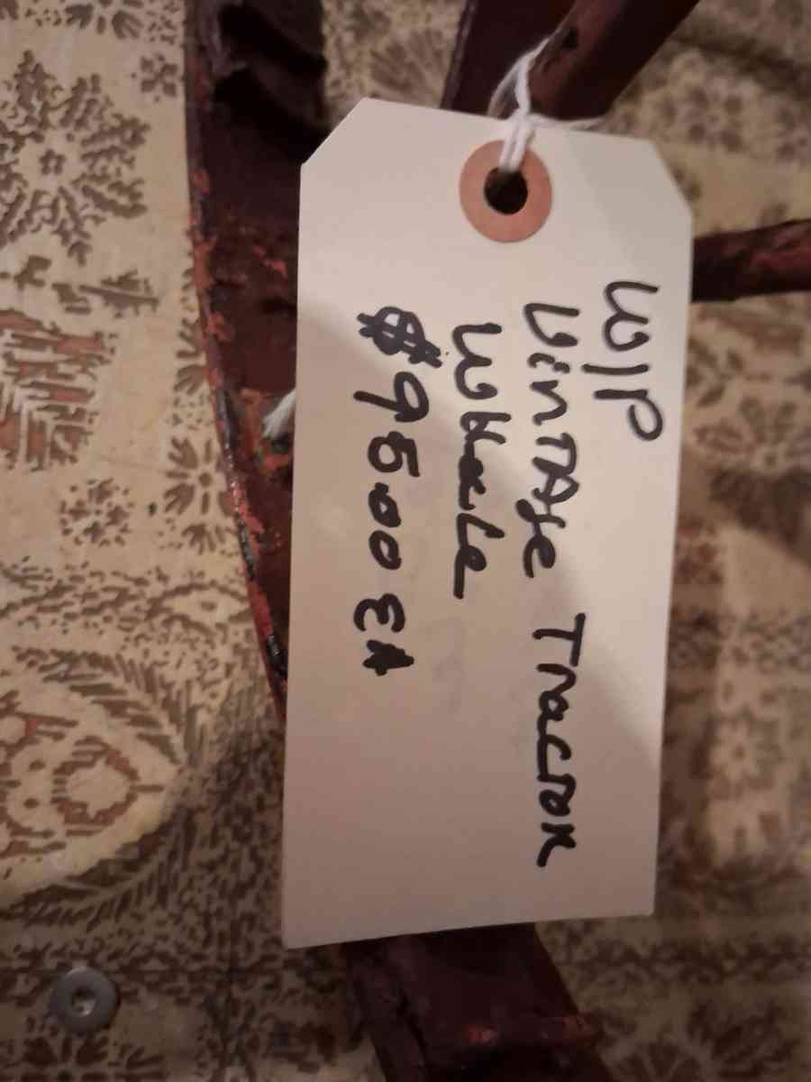 vintage antique tractor wheel WiP