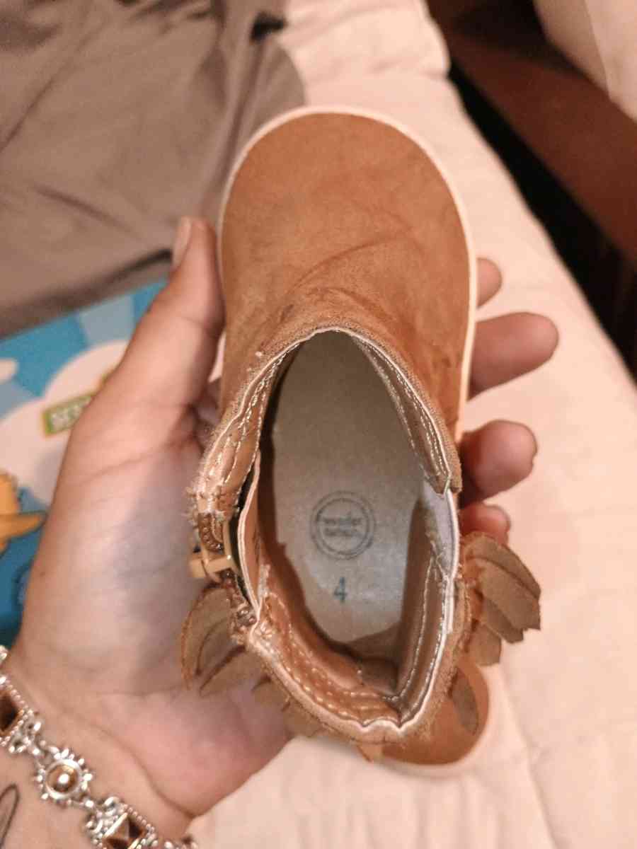 Wonder Nation Brown Suede Toddler Shoes Size 4