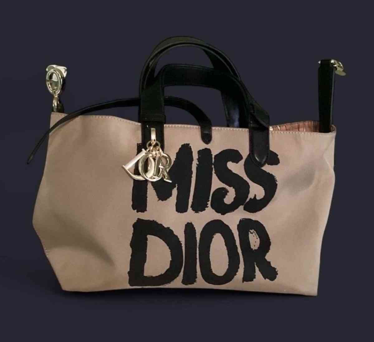 MISS DIOR Medium Canvas CD Toujours Style Totebag Used ONCE