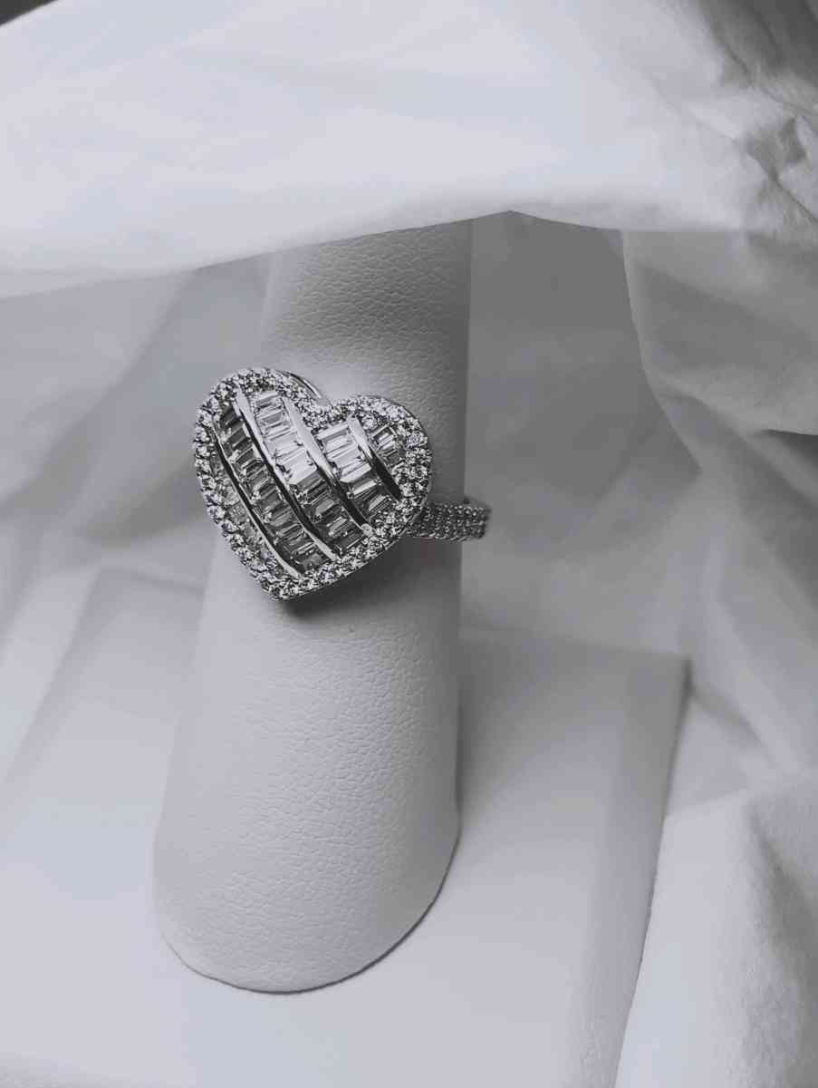 925 Stamped Silver HEART RING - Houston, Texas - FleaMarketBay