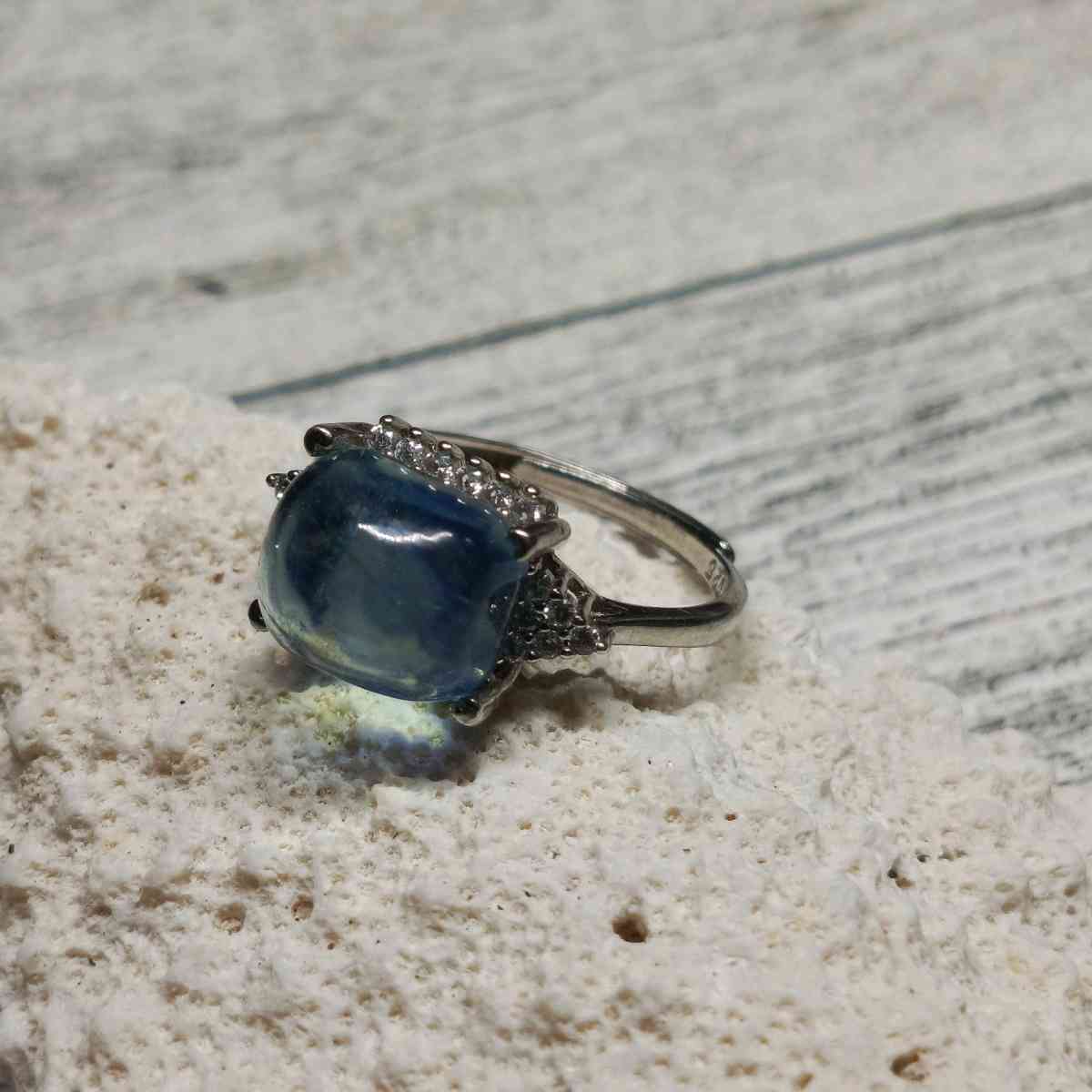 Aquamarine  Sterling Silver 925 Ring jewelry