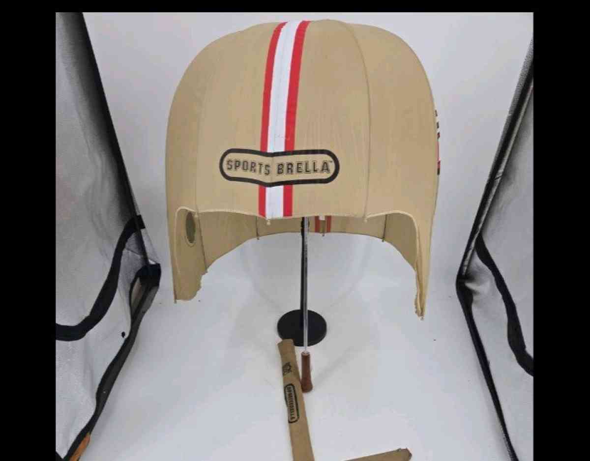 RARE  Vintage Sportsbrella 49ers Helmet Shaped Umbrella