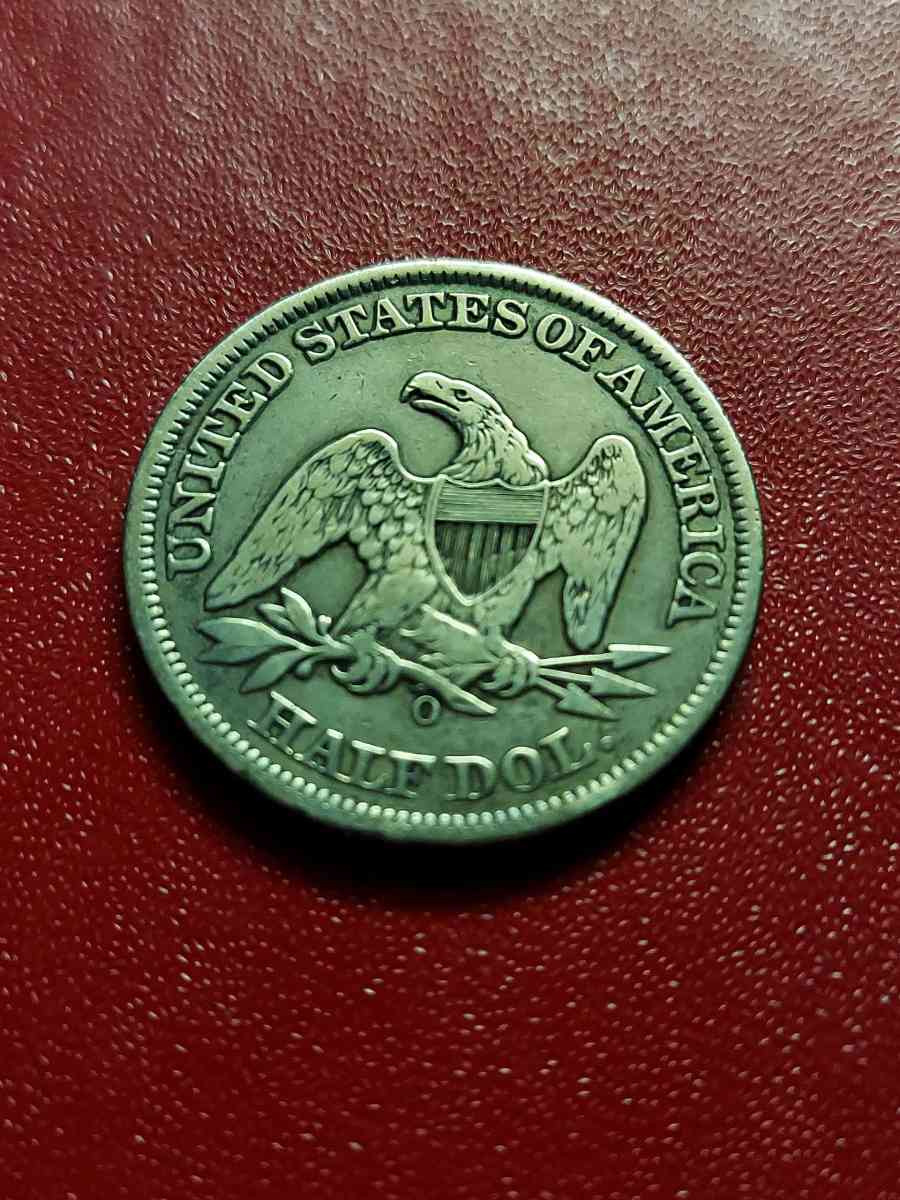 Great US 1858o Seated Liberty Half 90 Silver Dollar