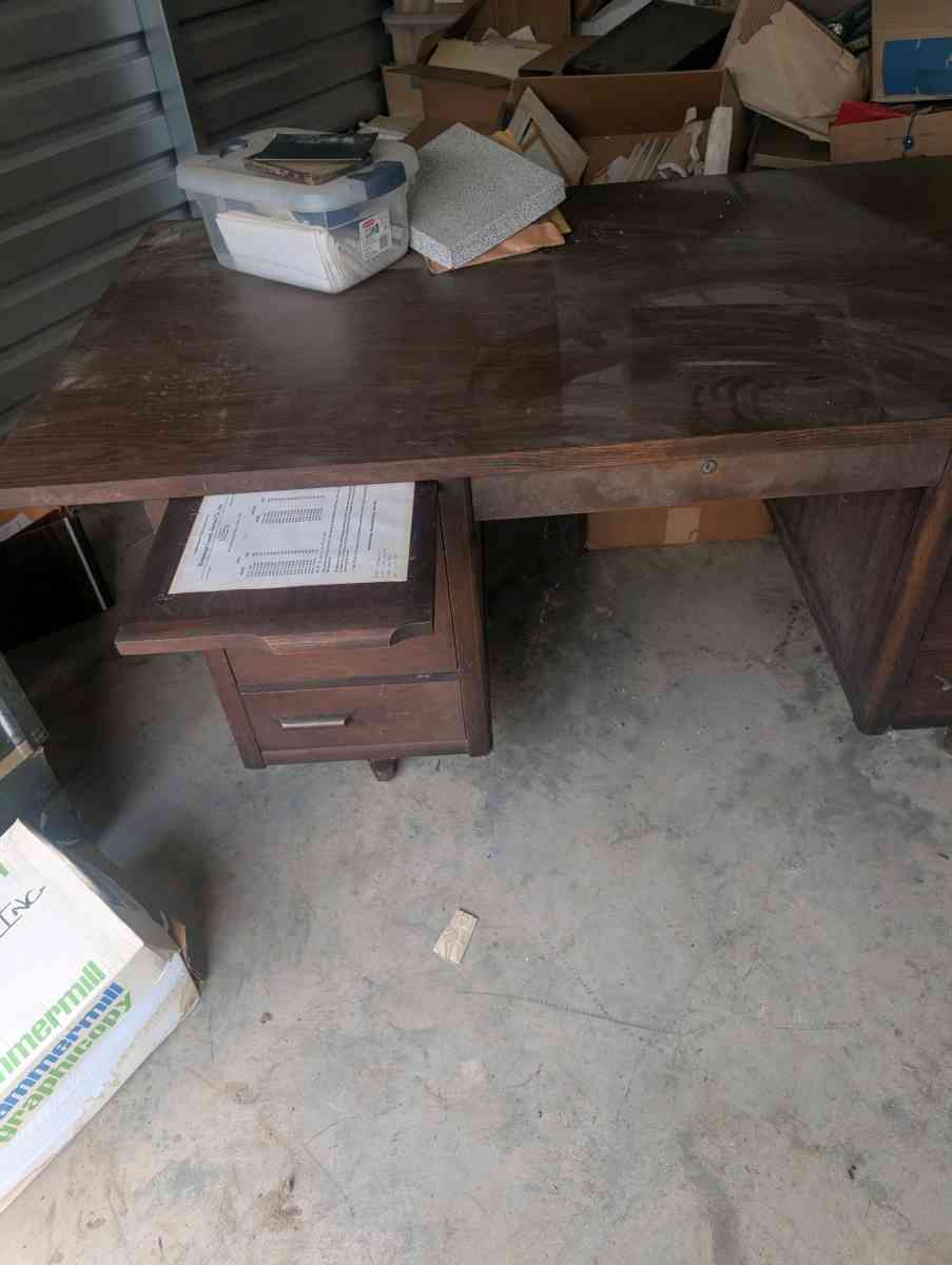 antique large wooden desk