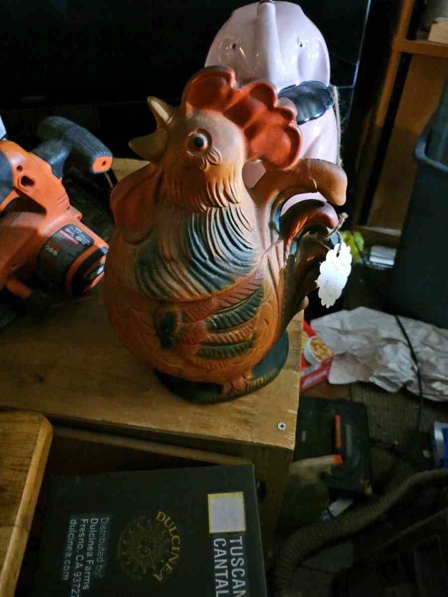 Old rooster cookie jar