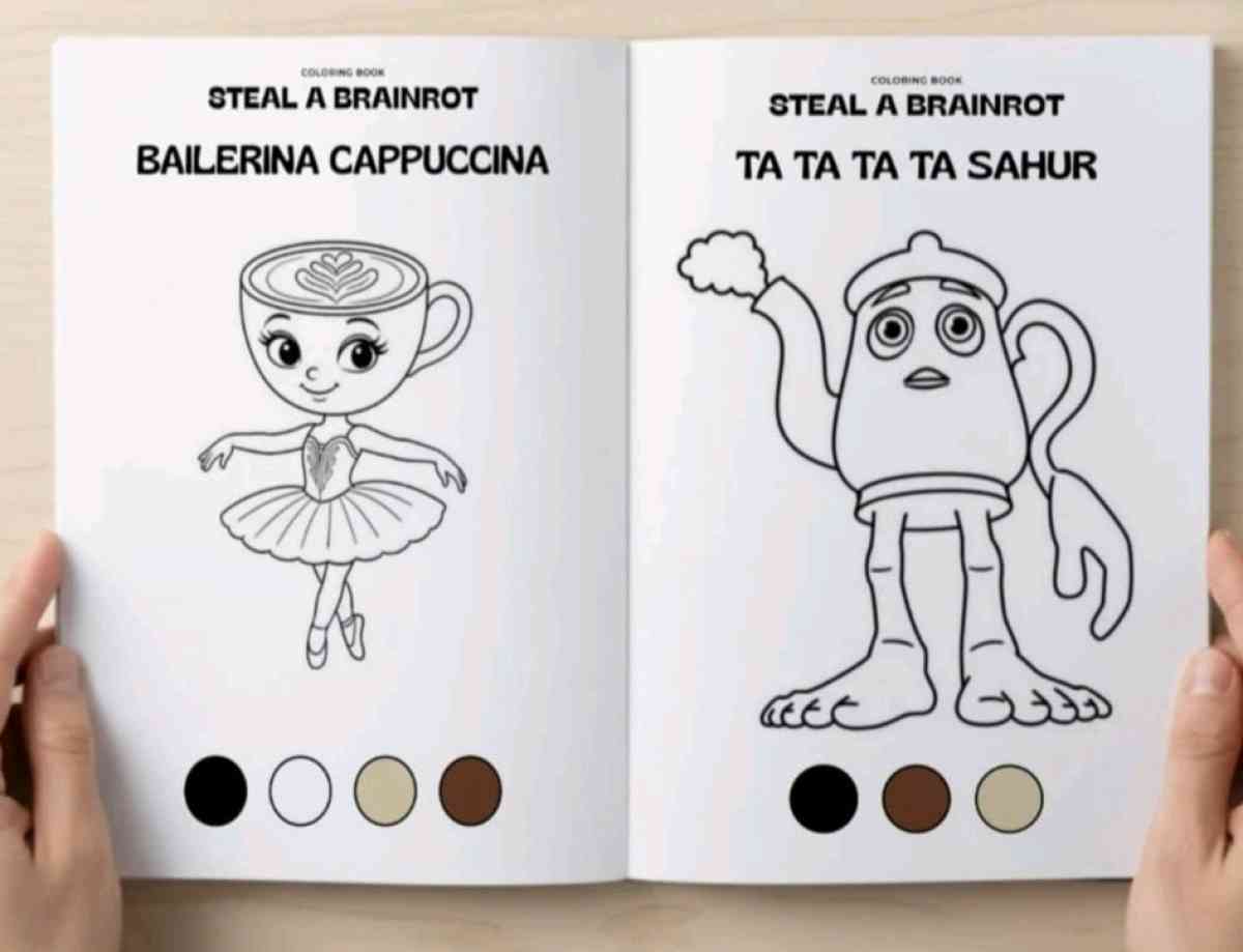 Coloring Book Steal a Brainrot