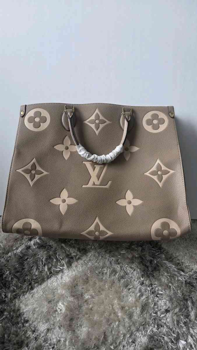 Taupe Monogram Tote Bag  Large Capacity DesignerInspired Han