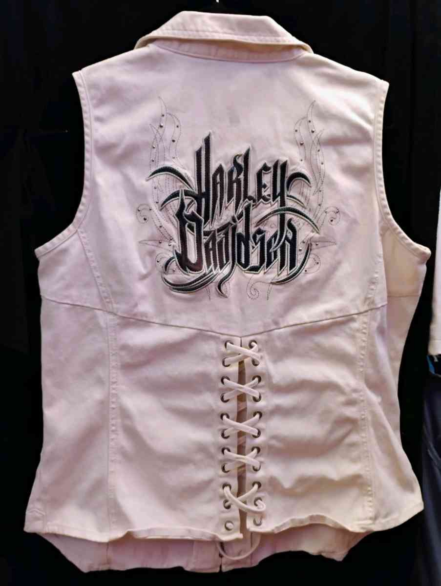 Harley Davidson cotton zip up vest size xlarge