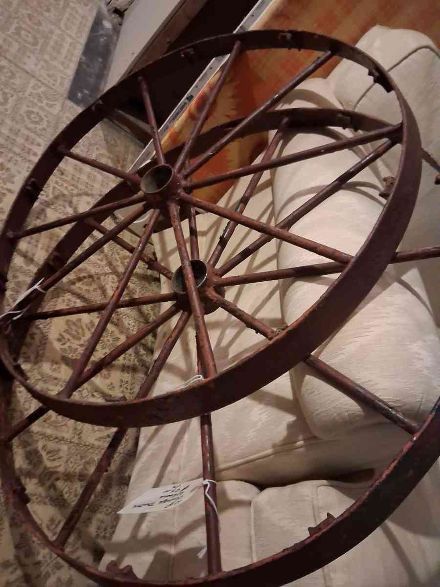 vintage antique tractor wheel WiP