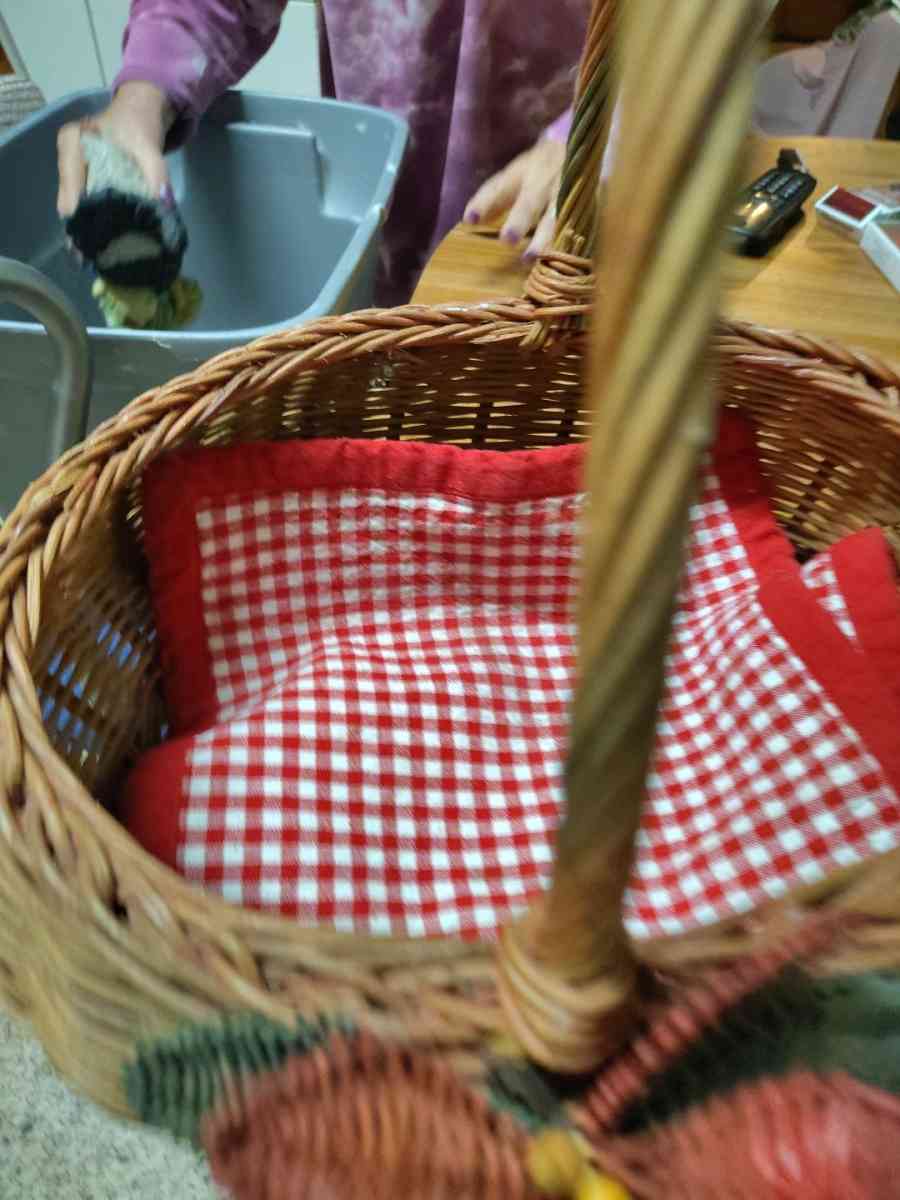 A Tisket by a Tisket Just A Basket With Red And White Checke
