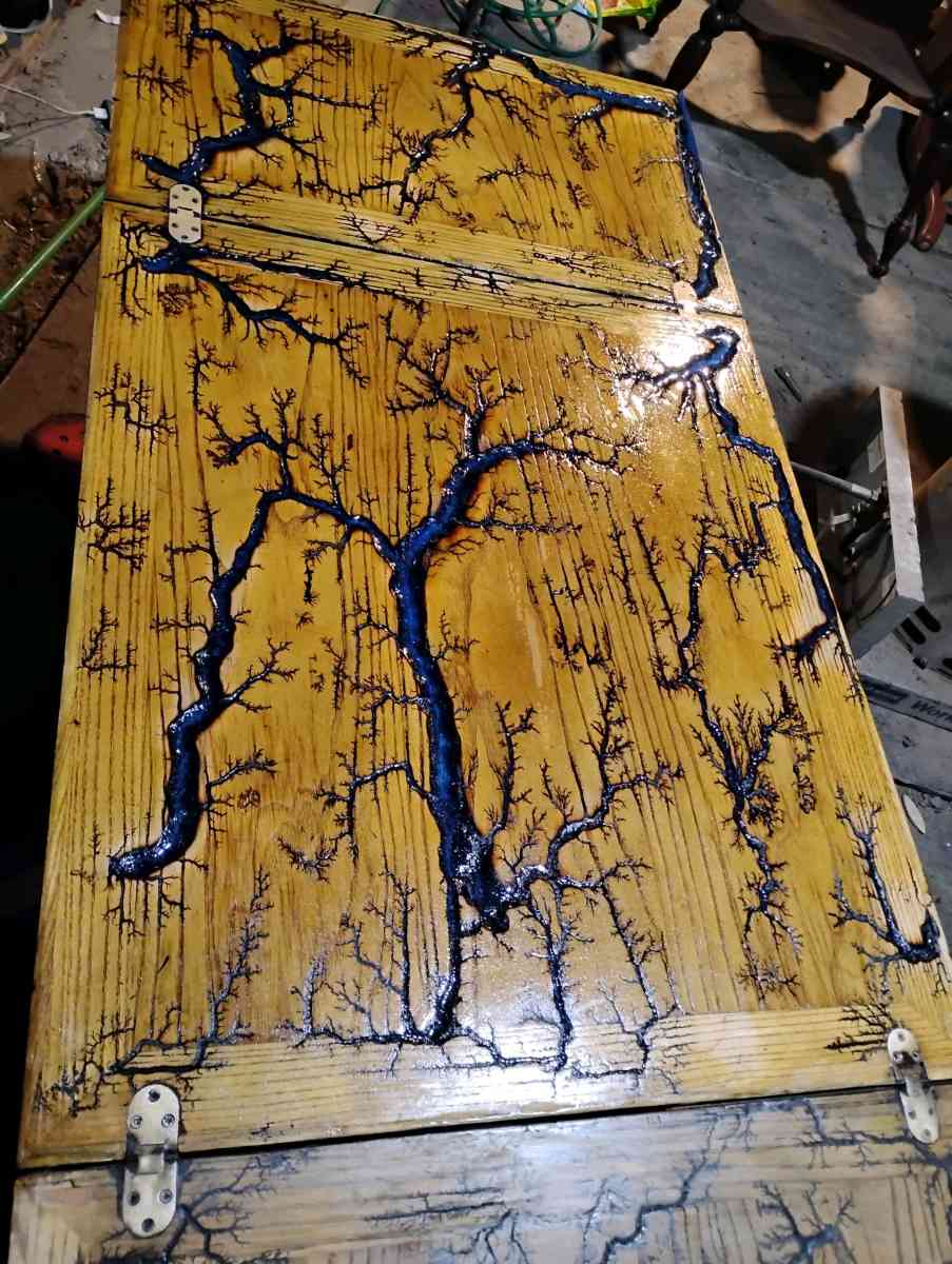 handcrafted wood fracking tables