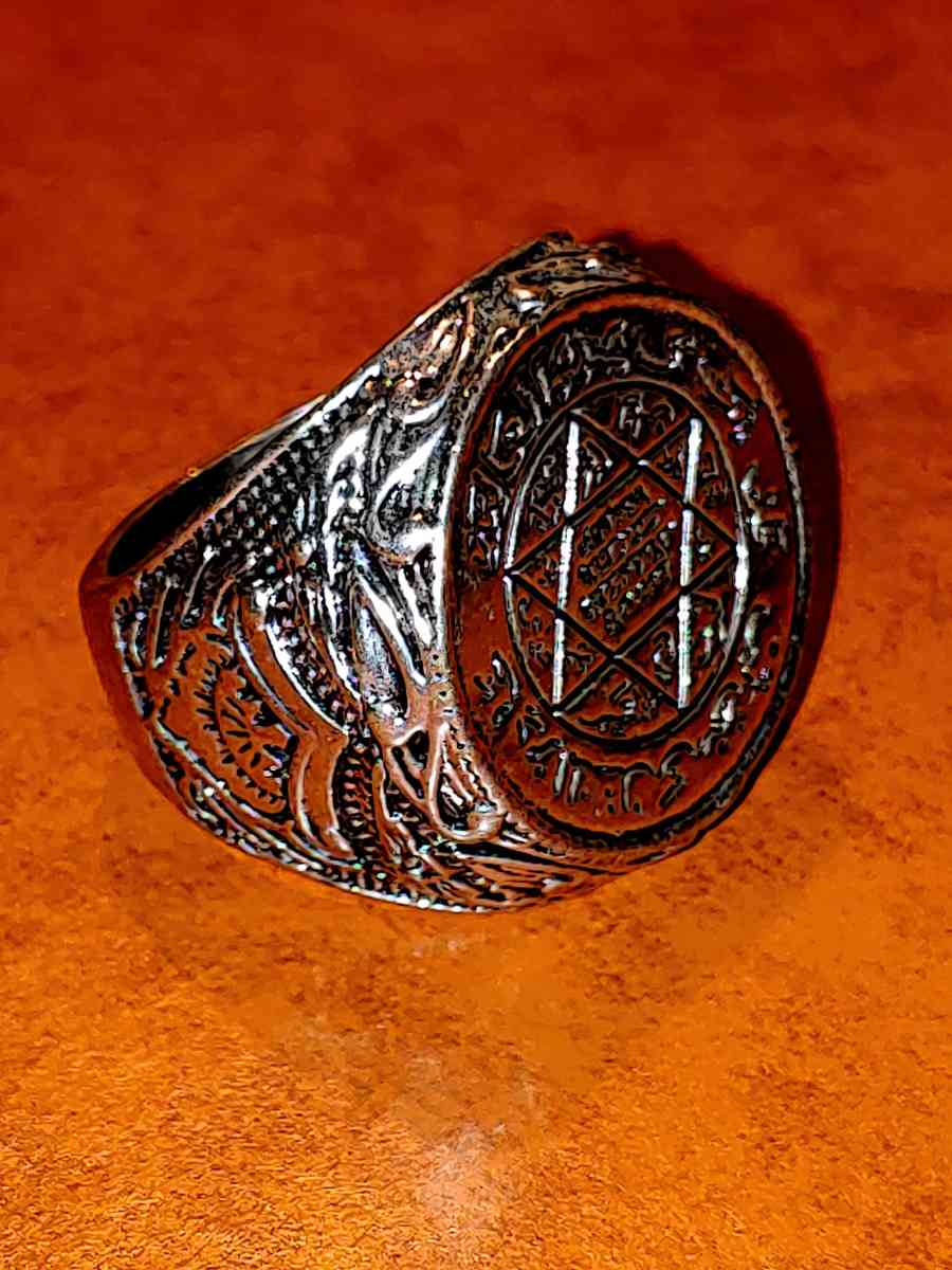 GREAT JEWISH RELIGION DAVID STAR MASCOT LUCKY RING Size 9