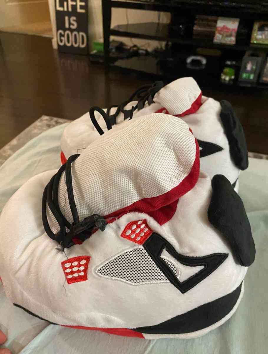 Plush Sneaker Slippers  Cozy Jordan Style Slippers