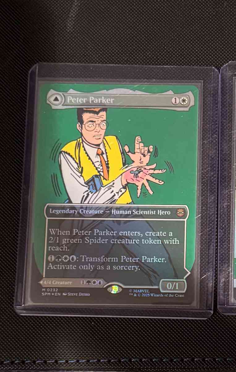MTG  Peter Parker  Amazing SpiderMan DoubleFaced Card - Waynesville, Missouri - FleaMarketBay